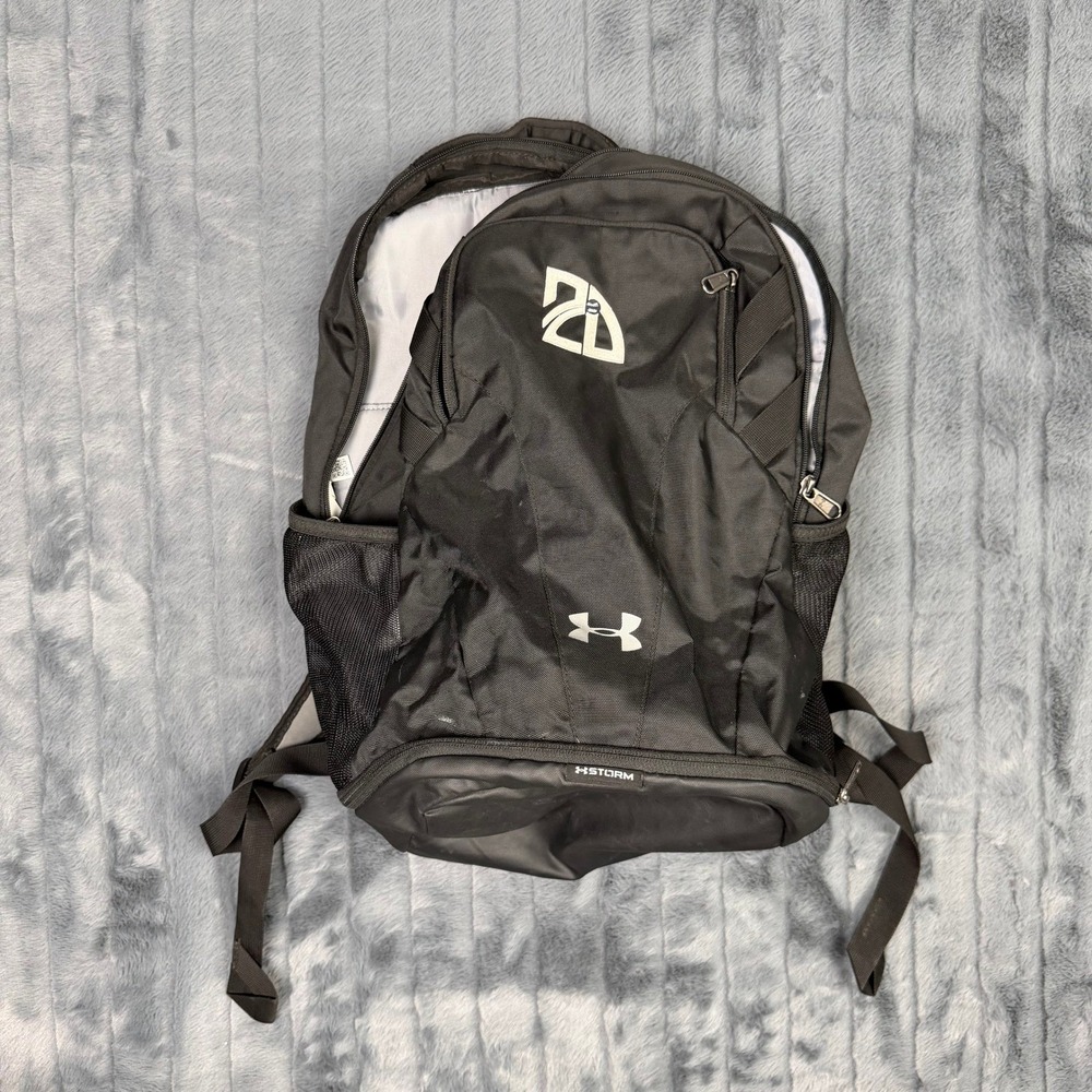 Under Armour Storm Backpack Black Sport School Laptop Bag Adjustable Straps